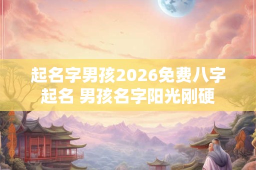 起名字男孩2026免费八字起名 男孩名字阳光刚硬 起名字男孩2026免费八字起名 男孩名字阳光刚硬