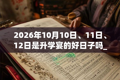 2026年10月10日、11日、12日是升学宴的好日子吗_升学宴可以吗