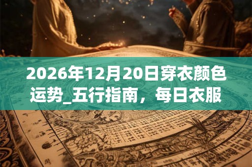 2026年12月20日穿衣颜色运势_五行指南，每日衣服颜色幸运色