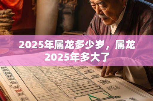 2025年属龙多少岁,属龙2025年多大了 2025年属龙多少岁,属龙2025年多大了