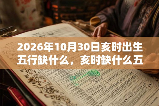 2026年10月30日亥时出生五行缺什么，亥时缺什么五行