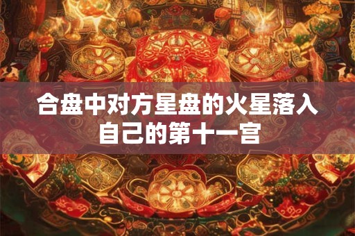 合盘中对方星盘的火星落入自己的第十一宫