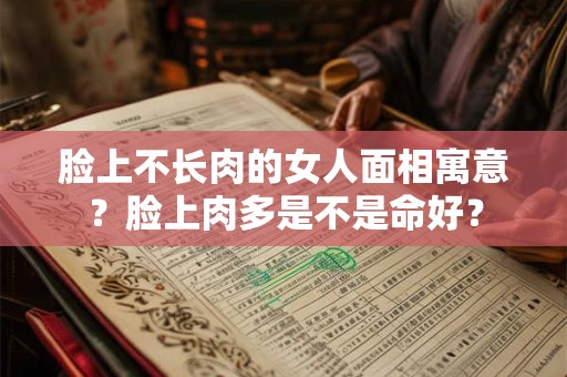 脸上不长肉的女人面相寓意？脸上肉多是不是命好？