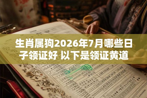 生肖属狗2026年7月哪些日子领证好 以下是领证黄道吉日 生肖属狗2026年7月哪些日子领证好 以下是领证黄道吉日