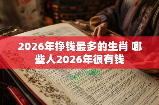 2026年挣钱最多的生肖 哪些人2026年很有钱 2026年挣钱最多的生肖 哪些人2026年很有钱