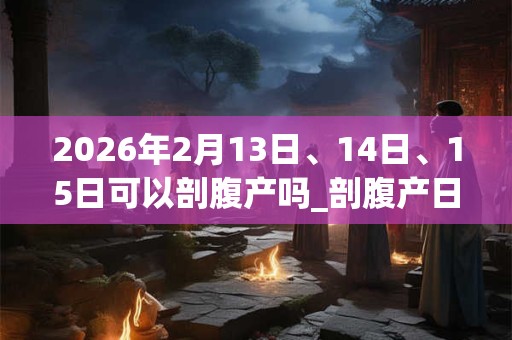 2026年2月13日、14日、15日可以剖腹产吗_剖腹产日子好吗