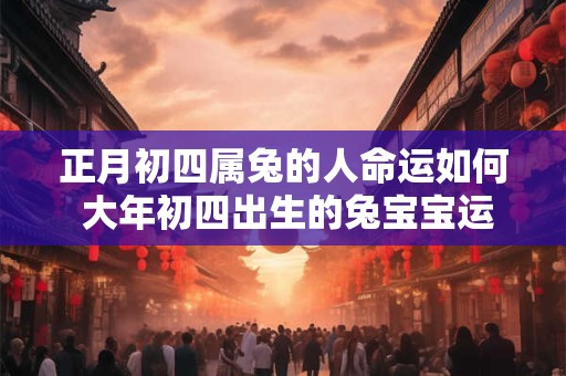 正月初四属兔的人命运如何 大年初四出生的兔宝宝运势 正月初四属兔的人命运如何 大年初四出生的兔宝宝运势