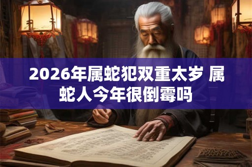 2026年属蛇犯双重太岁 属蛇人今年很倒霉吗 2026年属蛇犯双重太岁 属蛇人今年很倒霉吗