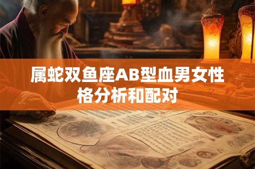 属蛇双鱼座AB型血男女性格分析和配对