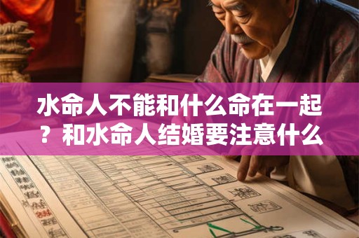 水命人不能和什么命在一起？和水命人结婚要注意什么？