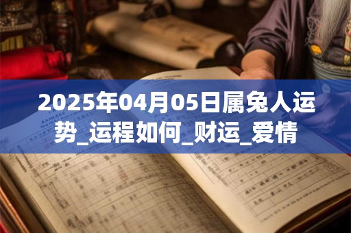 2025年04月05日属兔人运势_运程如何_财运_爱情 2025年04月05日属兔人运势_运程如何_财运_爱情