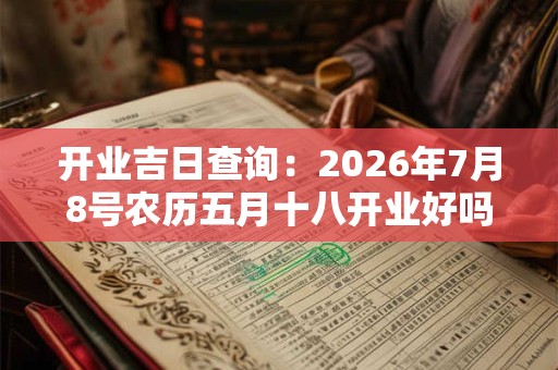 开业吉日查询：2026年7月8号农历五月十八开业好吗