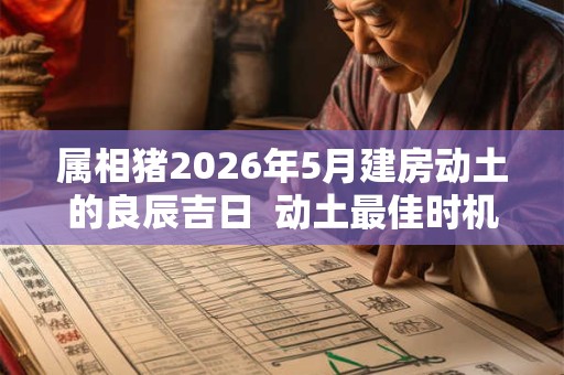 属相猪2026年5月建房动土的良辰吉日  动土最佳时机