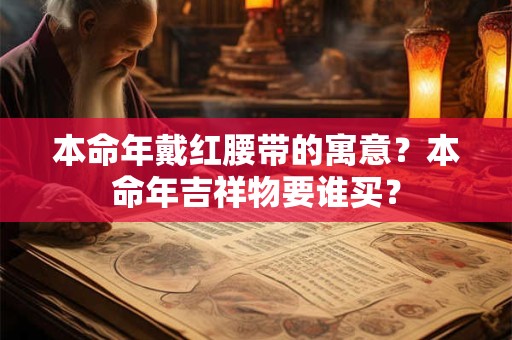 本命年戴红腰带的寓意?本命年吉祥物要谁买? 本命年戴红腰带的寓意?本命年吉祥物要谁买?