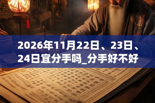 2026年11月22日、23日、24日宜分手吗_分手好不好