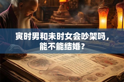 寅时男和未时女会吵架吗，能不能结婚？