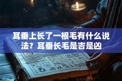 耳垂上长了一根毛有什么说法？耳垂长毛是吉是凶