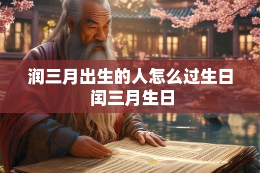 润三月出生的人怎么过生日 闰三月生日