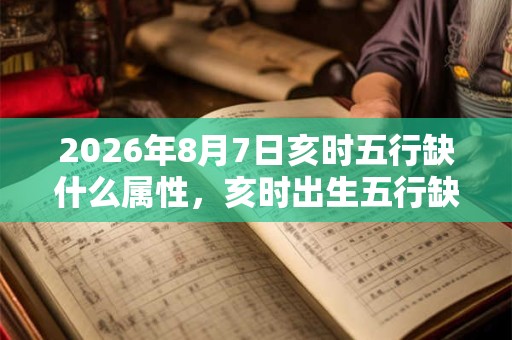 2026年8月7日亥时五行缺什么属性，亥时出生五行缺什么