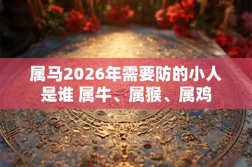 属马2026年需要防的小人是谁 属牛、属猴、属鸡
