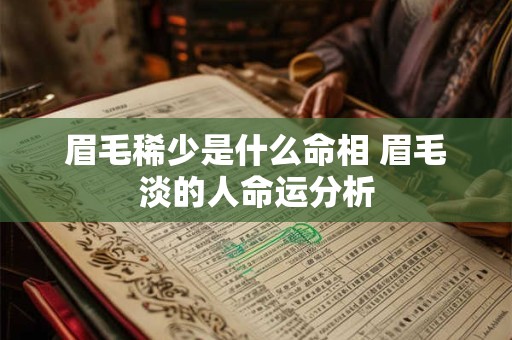 眉毛稀少是什么命相 眉毛淡的人命运分析 眉毛稀少是什么命相 眉毛淡的人命运分析