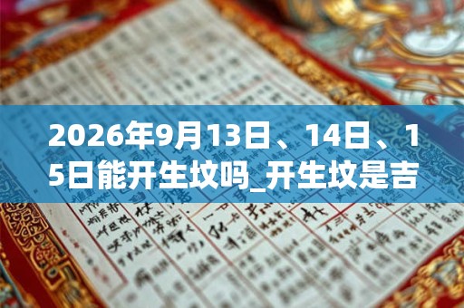 2026年9月13日、14日、15日能开生坟吗_开生坟是吉日吗