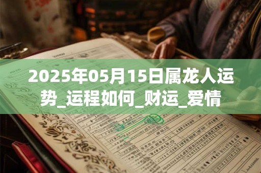 2025年05月15日属龙人运势_运程如何_财运_爱情 2025年05月15日属龙人运势_运程如何_财运_爱情