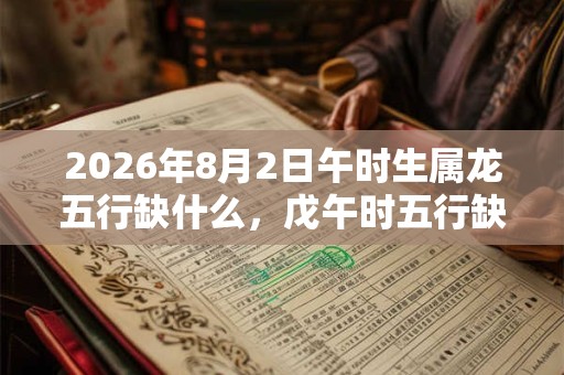 2026年8月2日午时生属龙五行缺什么，戊午时五行缺什么