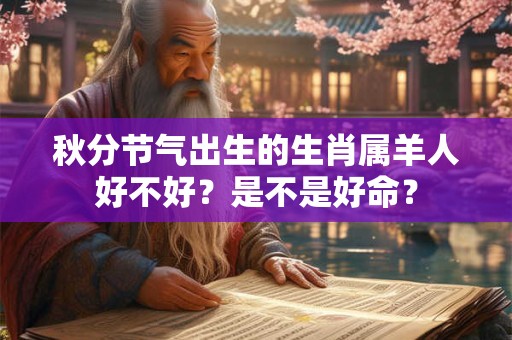 秋分节气出生的生肖属羊人好不好？是不是好命？