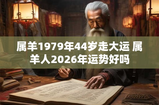 属羊1979年44岁走大运 属羊人2026年运势好吗 属羊1979年44岁走大运 属羊人2026年运势好吗