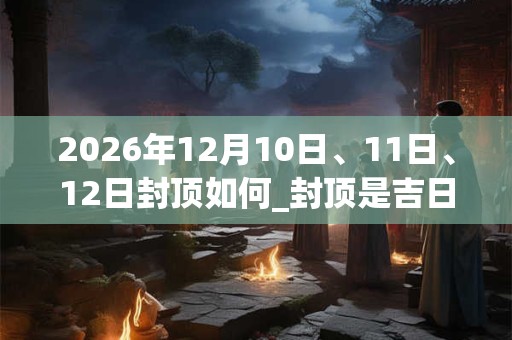 2026年12月10日、11日、12日封顶如何_封顶是吉日吗