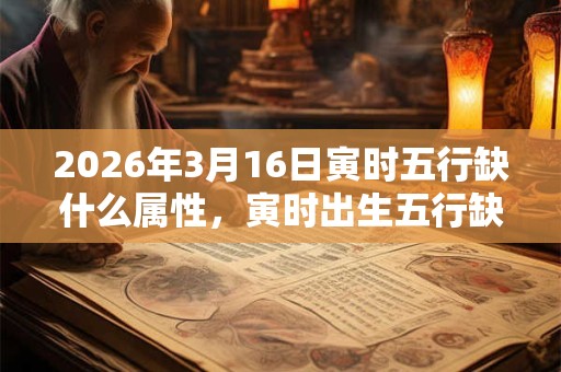 2026年3月16日寅时五行缺什么属性，寅时出生五行缺什么