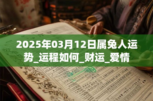2025年03月12日属兔人运势_运程如何_财运_爱情