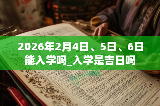 2026年2月4日、5日、6日能入学吗_入学是吉日吗