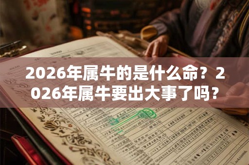 2026年属牛的是什么命?2026年属牛要出大事了吗? 2026年属牛的是什么命?2026年属牛要出大事了吗?