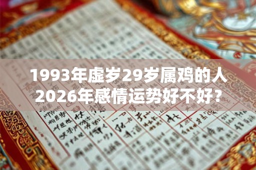 1993年虚岁29岁属鸡的人2026年感情运势好不好？