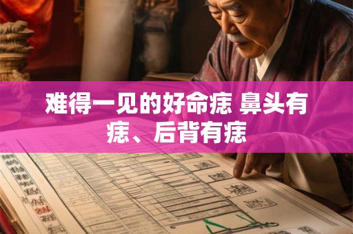 难得一见的好命痣 鼻头有痣、后背有痣