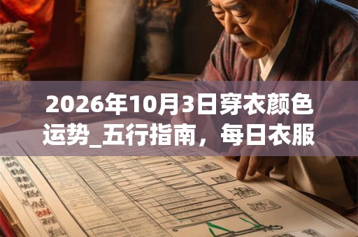 2026年10月3日穿衣颜色运势_五行指南，每日衣服颜色幸运色