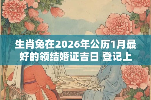 生肖兔在2026年公历1月最好的领结婚证吉日 登记上等佳日