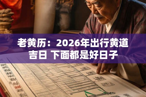 老黄历：2026年出行黄道吉日 下面都是好日子
