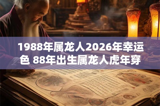 1988年属龙人2026年幸运色 88年出生属龙人虎年穿什么颜色衣服好