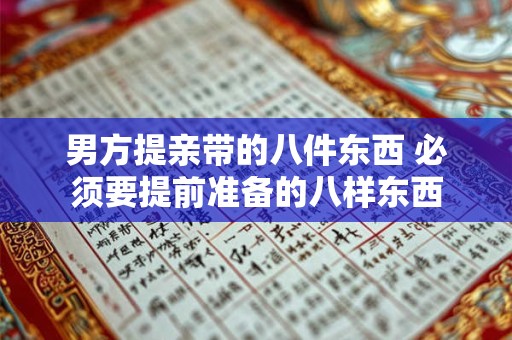 男方提亲带的八件东西 必须要提前准备的八样东西