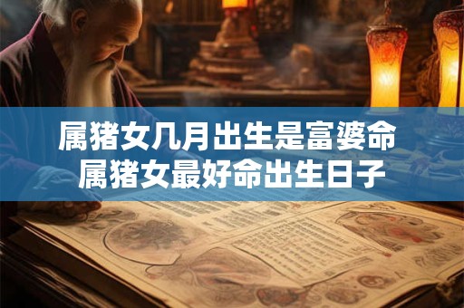 属猪女几月出生是富婆命 属猪女最好命出生日子