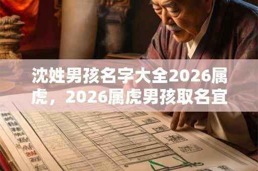 沈姓男孩名字大全2026属虎，2026属虎男孩取名宜用字