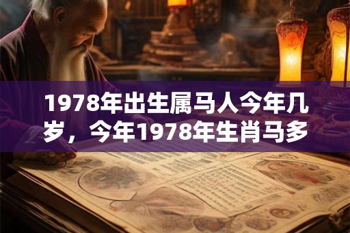 1978年出生属马人今年几岁，今年1978年生肖马多大