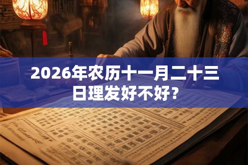2026年农历十一月二十三日理发好不好？