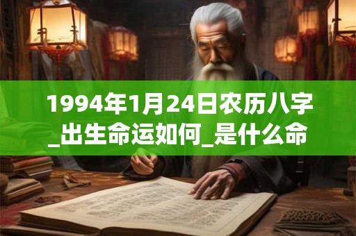 1994年1月24日农历八字_出生命运如何_是什么命