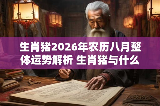生肖猪2026年农历八月整体运势解析 生肖猪与什么生肖相冲