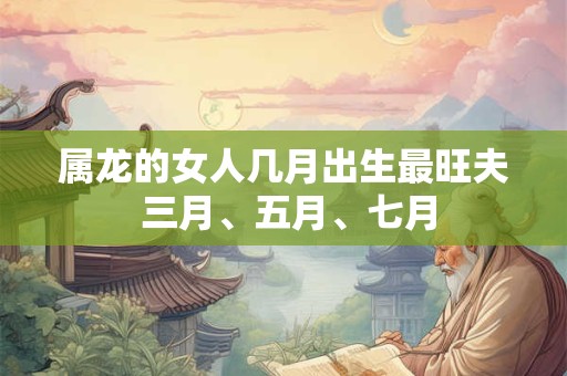 属龙的女人几月出生最旺夫 三月、五月、七月