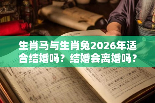 生肖马与生肖兔2026年适合结婚吗？结婚会离婚吗？
